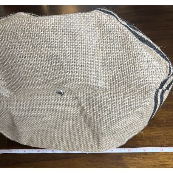 Joann Place and Time 5 Gallon Lined Planter Basket Woven Tan & Black W/ Handles - Picture 5 of 7